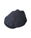 Made in UK Children Derby Tweed Ashton Flat Cap Blue Tweed Color
